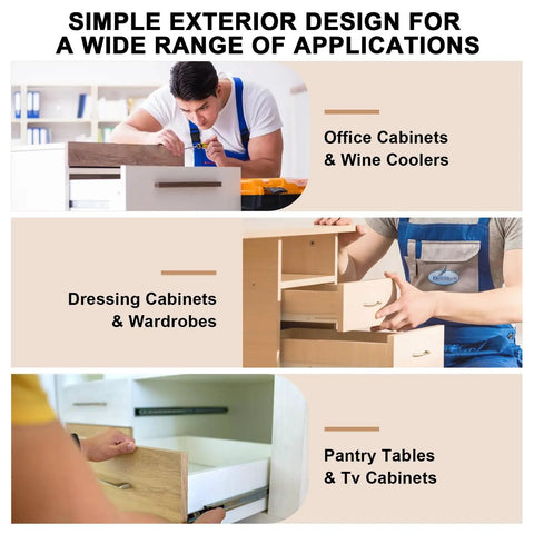 Top Shelf Bottom Mount Drawer Slide Guides 12 Pack Plastic Track Rails used for office cabinets and wine coolers.