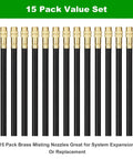 Brass Misting Nozzles For Five Sixteenth Inch Drip Irrigation Tubing 360 Degree Adjustable Rotating Sprayers Fifteen Pack