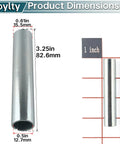 Beefy Steel Wheel Bushing 332, 1/2 In ID By 5/8 In OD, 3 1/4 In Length, Set Of 8 Replacement Parts For Wheel Assemblies, Replaces 215-194 And B1SB332, Heavy Duty CNC Grade Steel, 0.61in x 3.25in