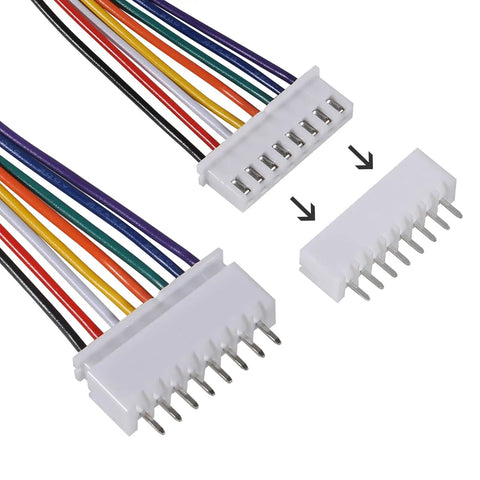 10 Pair JST XH Connector Kit 2.54mm Pitch 8 Pin Header Male And Female Plugs With Flat Wire Cable 200mm 26 AWG