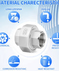 304 Stainless Steel Pipe Fitting Union One Half Inch NPT Female Thread Adapter featured with material characteristics for plumbing
