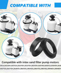 Five Piece Pool Pump Hose Seal Ring Replacement Kit 11228 And 11412 O Rings with compatible Intex sand filter pumps