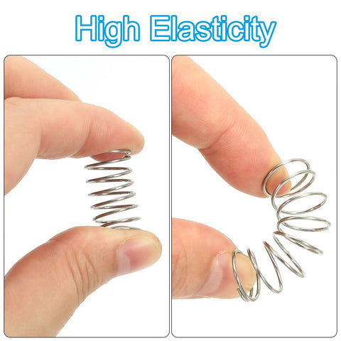 PatIKIL 20 Pack Premium 304 Stainless Steel Compression Springs 1 Mm Wire Dia 12 Mm OD With Tight Tension For DIY Hacks Shop Repairs And Home Fix It Projects, hand held