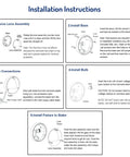 Installation instructions for Low Voltage 2W G4 LED Deck Lights With Replaceable Bulb 3000K 180 Lumen Bronze Aluminum Outdoor Landscape.