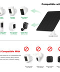 All In One Outdoor 5W Solar Panel Charger For Ring Stick Up Cam Pro Battery And Spotlight Cam Plus Wyze Battery Pro