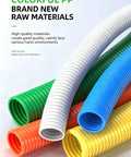 Heavy Duty Polypropylene Conduit For Flexible Cable Raceway With Flame Resistant Cover, colorful tubes stacked.