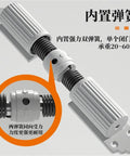 Automatic Door Closer With Safety Spring, Silent Aluminum 180 Degree Close for Glass and Interior Doors, White Finish, 20-60 Kg Support