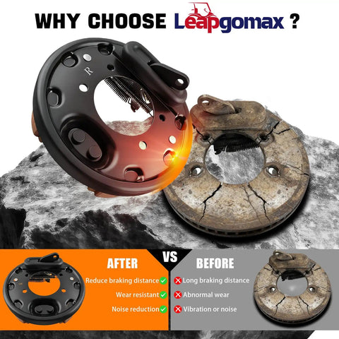 Comparison of new and old Rear Golf Cart Brake Assembly Kit for TXT PDS Medalist and Yamaha G14 G22 Carts, focus on wear resistance