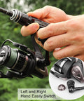 Ultra Light Spinning Fishing Reel With Aviation Aluminum Body For Saltwater And Freshwater, shown being used in hand