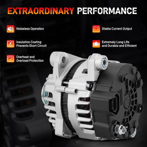 12V 150A Drop-In DIY Friendly Car Alternator Replacement For Kia Optima 2014 2015 Sorento 2012 2014 Hyundai Sonata 2014