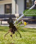 2-In-1 Weed Puller Tool With Long Handle, Dual-Head Garden Hoe And Weeder For Deep Root Uprooting, pulling weed from lawn