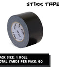 Heavy Duty Black Duct Tape 3 Inch By 60 Yards Waterproof Repair Tape For Home And Jobsite Ideal For Household Projects HVAC And Construction