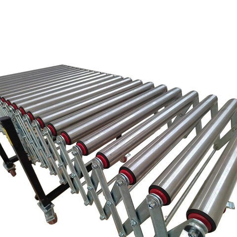 Unpowered Portable Flexible Conveyor With Height Adjustable 29.5 to 45.3 Inches And Expandable Length From 47.2 to 118 Inches