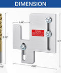 Generator Interlock Kit For Eaton Cutler Hammer BR Series Panels dimensions and drill bit shown