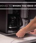 Absorbent Coffee Mat For Countertops 12 By 18 Inch Spill Catcher Pad under coffee maker on countertop.