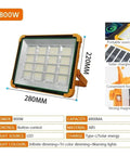 JUDYSSY 200-800W Outdoor Solar Led Floodlight Emergency Lighting Rechargeable Outdoor Camping Waterproof 800W with ABS material.