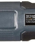 Side view of Go To 4V Cordless Stick Screwdriver With 10 Piece Bit Set USB C Charging Cable LED Light And 3 Torque Settings