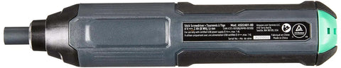 Side view of Go To 4V Cordless Stick Screwdriver With 10 Piece Bit Set USB C Charging Cable LED Light And 3 Torque Settings