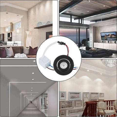 Sorfia 10pcs 2 inch Gimbal LED Recessed Light Small Recessed Lights AC110V showcased in various stylish interiors.