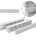 Clear Stackable Hardware Organizer Bins Set with interlocking sections for nails screws nuts bolts storage, showcasing 21 small bins.