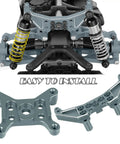 One Fourteenth Scale RC Titanium Upgrade Kit with Front and Rear Big Bore Shocks CVD Drive Shaft Steering Blocks Suspension Arms