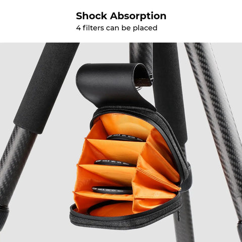 Super Handy Waterproof Camera Lens Filter Pouch Holds Up To Four 95mm ND UV CPL Solar Filters With interior cushioning