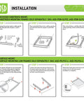 Installation guide for Edge Lit 2x2 LED Panel Light Dimmable 22W 2956LM 4000K Bright White for office drop ceiling.