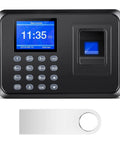 Fast Fingerprint Time Clock For Small Biz With Waterproof Sensor That Snaps Up Wet Or Dry Prints Quick, featuring a biometric scanner.