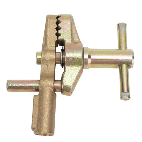 Heavy Duty Welding Ground Clamp With 800 Amp Brass Iron Build, showing gold metal construction and robust gripping teeth.