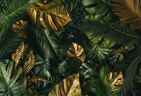 Island Vibe Tropical Jungle Banana Leaf Wall Mural For Living Room Not Peel And Stick 7 Panel Wallpaper Set 141 By 96 Inches Needs Wallpaper Paste Easy Assembly Lush Green Foliage For A Bold Home Makeover