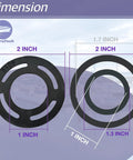 All In One Fuel Filter Kit For MerCruiser Sterndrive Inboard Engines dimensions; 2 inch and 1.7 inch gaskets.