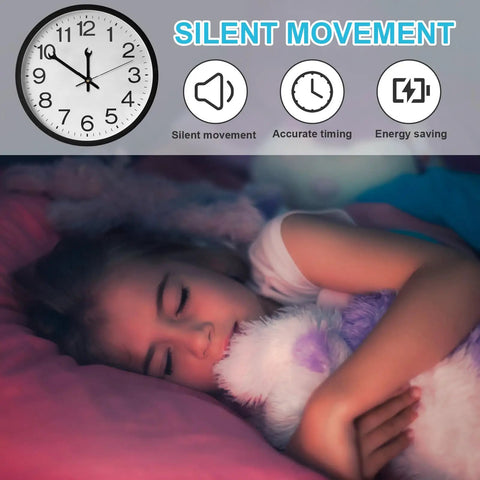 Silent Quartz Wall Clock Movement Kit With Hands For DIY Repair and Craft Projects Battery Powered Motor Replacement 6.69In Easy Install