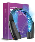 Portable Neck Fan With 6 Speeds And 8000mAh Battery, shown with packaging, featuring hands-free cooling design