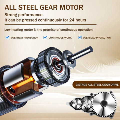 Rkazes 820W Automatic Oil Press Machine Hot And Cold Seed Extractor For Home Use all steel gear motor close-up image.