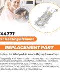 Diagram of Upgraded 8544771 Dryer Heating Element Replacement Part For Whirlpool Kenmore Maytag with installation view.