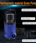 Heavy Duty Submersible Sump Pump Pumps A Badass Four Thousand Gallon Per Hour Flow With A Solid One Point One Kilowatt Motor.