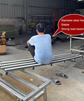 Light Duty Gravity Roller Conveyor System With Unpowered ABS Slides And Rust Resistant Frame For No Fuss Pro Grade Material Handling And Easy Bucket Unloading, 30cm By 150cm, Durable, Modular And Efficient Warehouse Solution in workshop