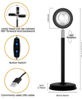 Dimensions and features of the Sunset Projection Lamp With 21 Colors And 180 Degree Rotating Led Light For Party And Bedroom Decor