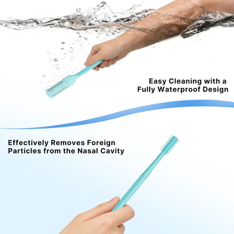 2 In 1 Nasal Hair Cutter Kit For Women And Men Portable Nose Trimmer with blue waterproof design for easy cleaning