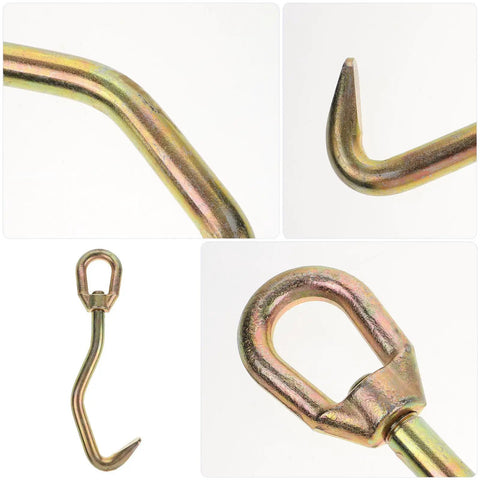 Auto Body Dent Puller Kit With Steel Snake Shape Round Head Hook for sheet metal repair, secure grip and slip resistant design.