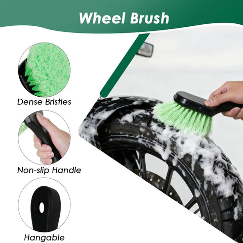 9 Piece Motorcycle Cleaning Kit All-In-One Dope Pro Grade Detailing Bundle with wheel brush cleaning motorbike tire