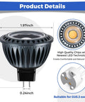 MR16 LED Light Bulbs 12 Pack Delivers A Straight Up Bright 2700K Warm White Glow With 450 Lumens, GU5.3 compatible design.