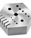 Hexagonal Jewelry And Watchmaker Anvil Block Hardened Steel For Staking Riveting Drilling And Shaping Small Parts With 15 Holes And 5 Slots Bench Tool