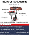 Badass Hustle Ready Cordless Wire Puller Threads Pipe Slick Through Walls With Right Angle Elbow Routing And Heavy Duty Brushless Motor with wire guide and battery.