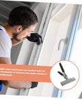 Person using 6 Inch Metal Bending Pliers For Sheet Metal with Flat Bar Bender for window frame installation