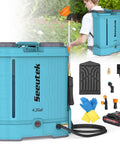 Battery Powered Backpack Sprayer Four Point Two Gallon For The Yard With 0 To 100 PSI Adjustable Spray, Mix Function, 21V Battery
