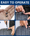 Step-by-step guide using 60 Piece Tire Repair Kit With Heavy Duty Plugs And Screws Quick Fix Puncture For Tubeless Tires