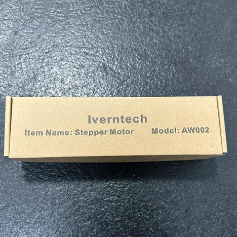 Iverntech Stepper Motor box, model AW002, brown cardboard packaging.