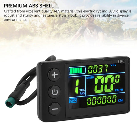 All Weather E Bike LCD Display With Waterproof 5 Pin Connector Color Screen Cycling Computer For Electric Bicycles And Scooters Ride Ready Tough Weatherproof Meter Panel No Fuss Wiring