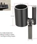 3/4 Inch Anvil Hole Tool For Repeatable Scroll Work That Fits In Anvil Or Vise with dimensions and welding details